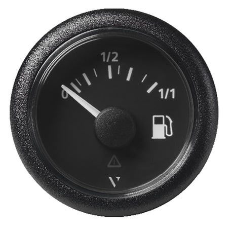 Veratron 52MM 2116 ViewLine Fuel Level Gauge 011  3 to 180 OHM  Black Dial  Round Bezel