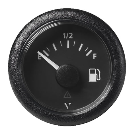 Veratron 52MM 2116 ViewLine Fuel Level Gauge EmptyFull  240335 OHM  Black Dial  Round Bezel