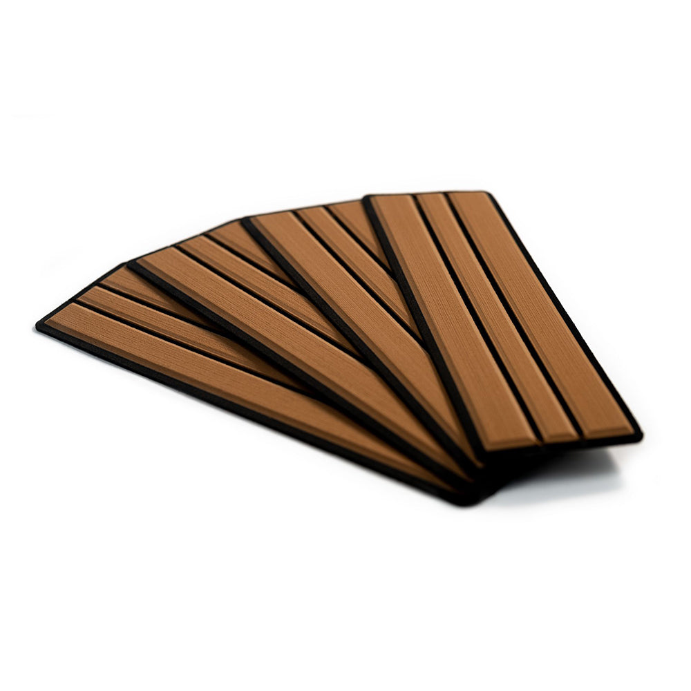 SeaDek Faux Teak 4Piece Step Kit  MochaBlack