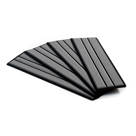 SeaDek Faux Teak 4Piece Step Kit  Storm GreyBlack