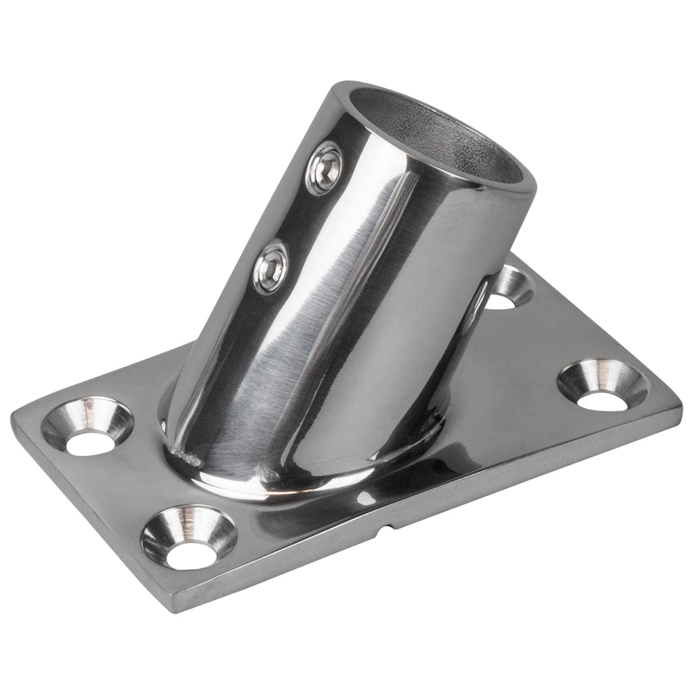 SeaDog Rail Base Fitting Rectangular Base 60 316 Stainless Steel  178 x 314  1 OD