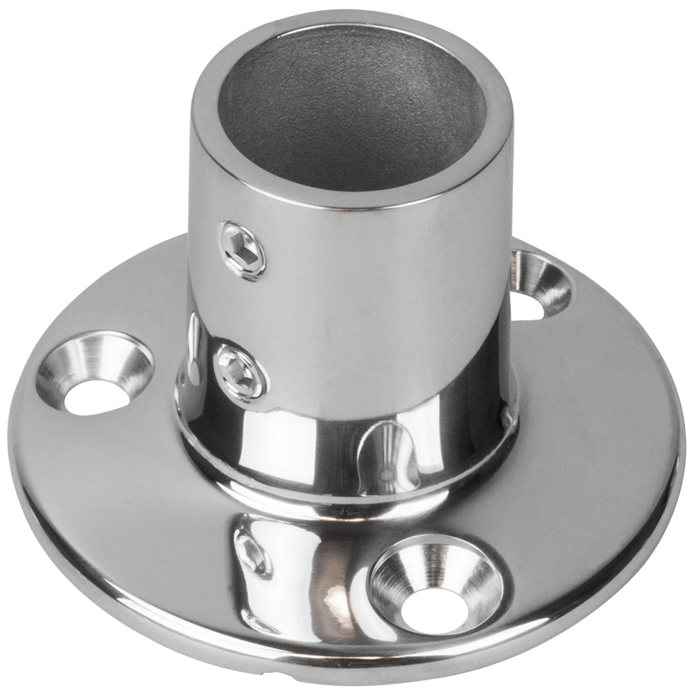 SeaDog Rail Base Fitting 234 Round Base 90 316 Stainless Steel  1 OD