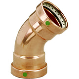 Viega ProPress 212  45 Copper Elbow  Double Press Connection  Smart Connect Technology
