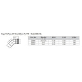 Viega ProPress  212  45 Copper Elbow  StreetPress Connection  Smart Connect Technology