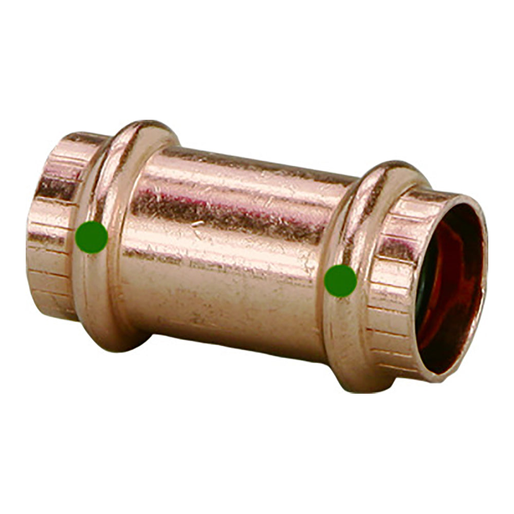 Viega ProPress 2 Copper Coupling wo Stop  Double Press Connection  Smart Connect Technology