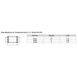 Viega MegaPress 3 Carbon Steel Coupling wo Stop wFMK  Double Press Connection  Smart Connect Technology