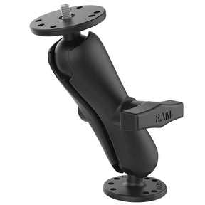 RAM Mount RAM Double Ball Mount w1420 Male Thread  Medium Arm