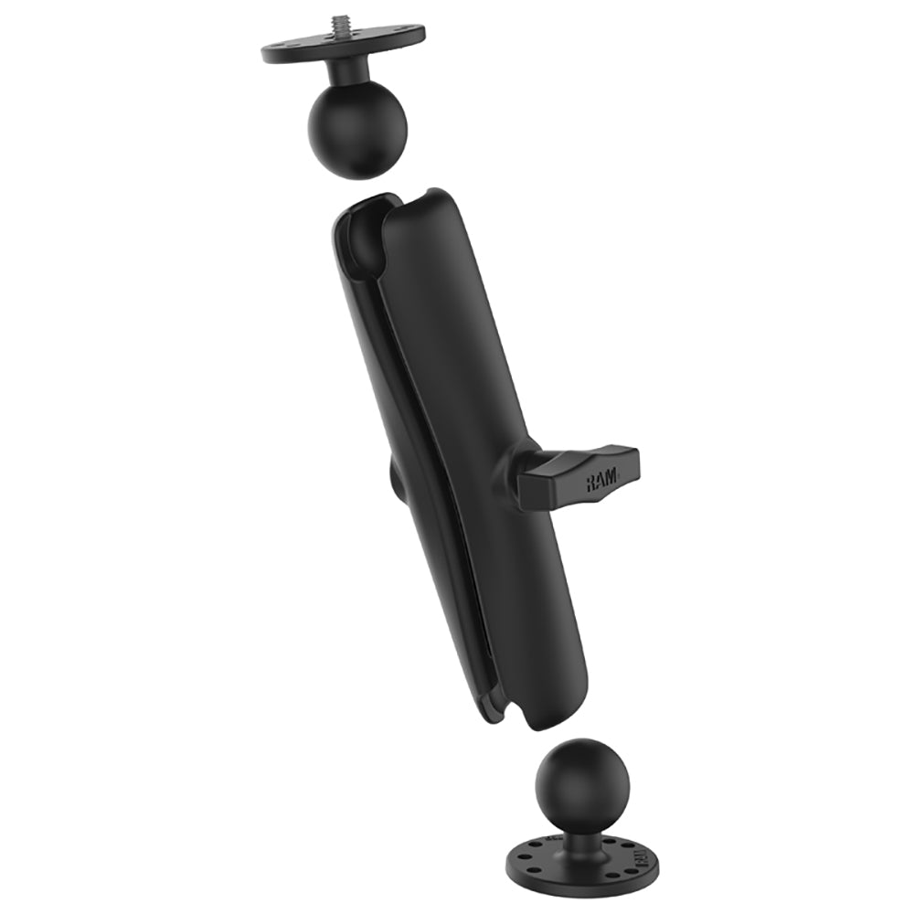 RAM Mount RAM Double Ball Mount w1420 Male Thread  Long Arm