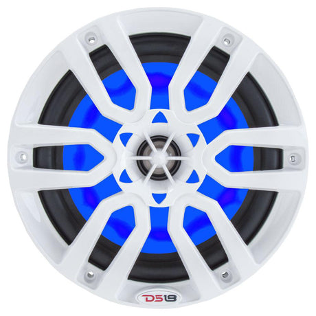 DS18 HYDRO 8 2Way Marine Speakers wRGB LED Lights 375W  White