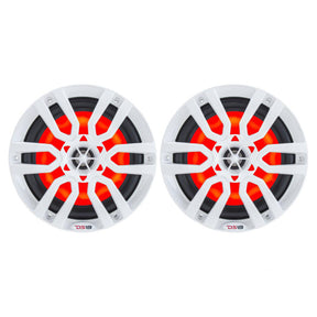 DS18 HYDRO 8 2Way Marine Speakers wRGB LED Lights 375W  White