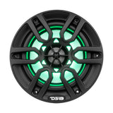 DS18 HYDRO 65 2Way Marine Speakers wRBG LED Lights 300W  Matte Black