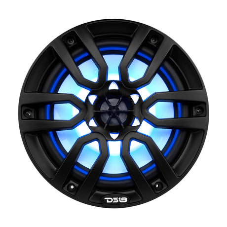DS18 HYDRO 8 2Way Marine Speakers wRGB LED Lights 375W  Matte Black