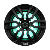 DS18 HYDRO 8 2Way Marine Speakers wRGB LED Lights 375W  Matte Black