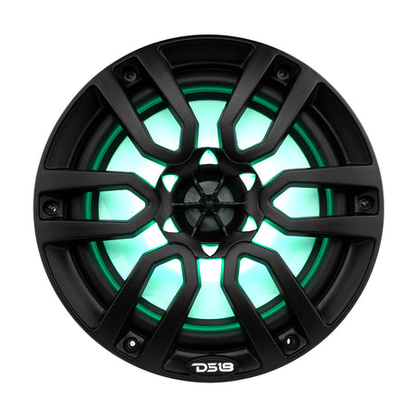 DS18 HYDRO 8 2Way Marine Speakers wRGB LED Lights 375W  Matte Black