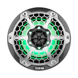DS18 HYDRO 65 2Way Marine Speakers wRGB LED Lights 300W  Black Carbon Fiber