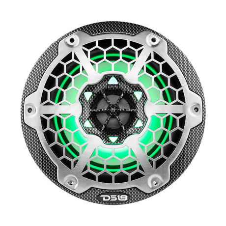 DS18 HYDRO 65 2Way Marine Speakers wRGB LED Lights 300W  Black Carbon Fiber