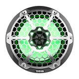 DS18 HYDRO 8 2Way Marine Speakers wRGB LED Lights  125W RMS 4Ohm  Black Carbon Fiber
