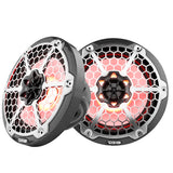 DS18 HYDRO 8 2Way Marine Speakers wRGB LED Lights  125W RMS 4Ohm  Black Carbon Fiber