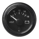 Veratron 52 MM 2116 ViewLine Voltmeter  8 to16V  Black Dial  Bezel