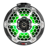 DS18 HYDRO 65 Compact Wakeboard Pod Tower Speaker wRGB LED Lights  375W  Black Carbon Fiber