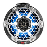 DS18 HYDRO 65 Compact Wakeboard Pod Tower Speaker wRGB LED Lights  375W  Black Carbon Fiber