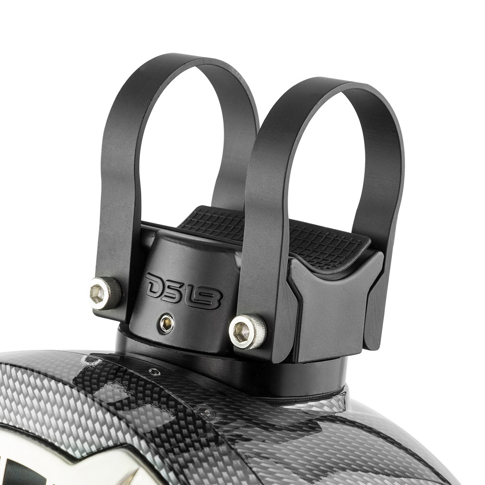 DS18 HYDRO 65 Compact Wakeboard Pod Tower Speaker wRGB LED Lights  375W  Black Carbon Fiber