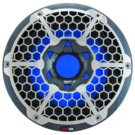 DS18 HYDRO 10 Subwoofer wRGB Lights  600W  Carbon Fiber