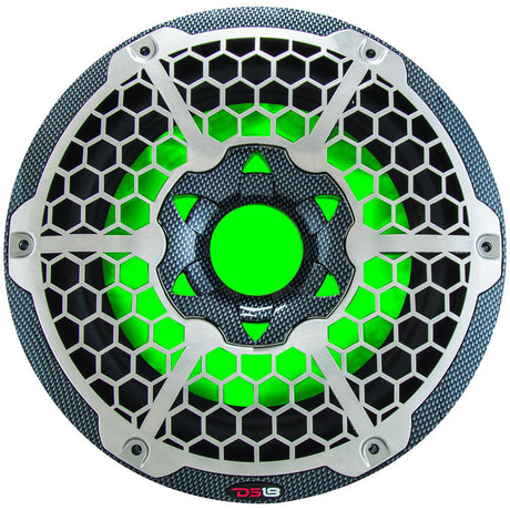 DS18 HYDRO 10 Subwoofer wRGB Lights  600W  Carbon Fiber