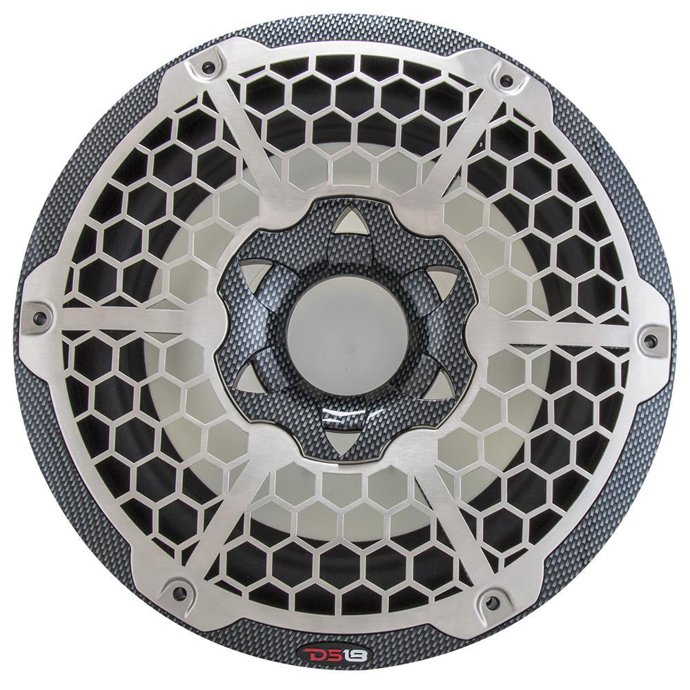 DS18 HYDRO 10 Subwoofer wRGB Lights  600W  Carbon Fiber