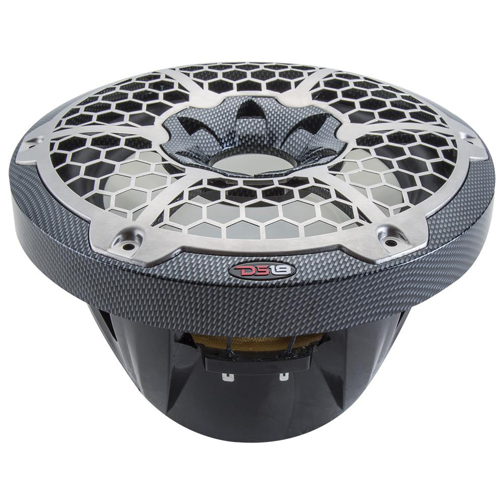 DS18 HYDRO 10 Subwoofer wRGB Lights  600W  Carbon Fiber