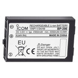 Icom BP296 LiIon Battery  36V  2350mAh fM37