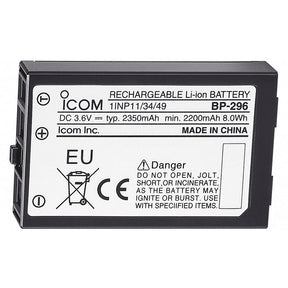 Icom BP296 LiIon Battery  36V  2350mAh fM37