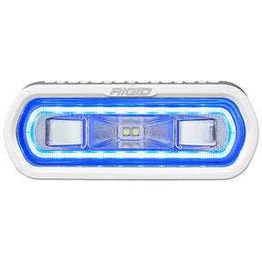 RIGID Industries SRL Series Marine Spreader Light  White Surface Mount  White Light wBlue Halo