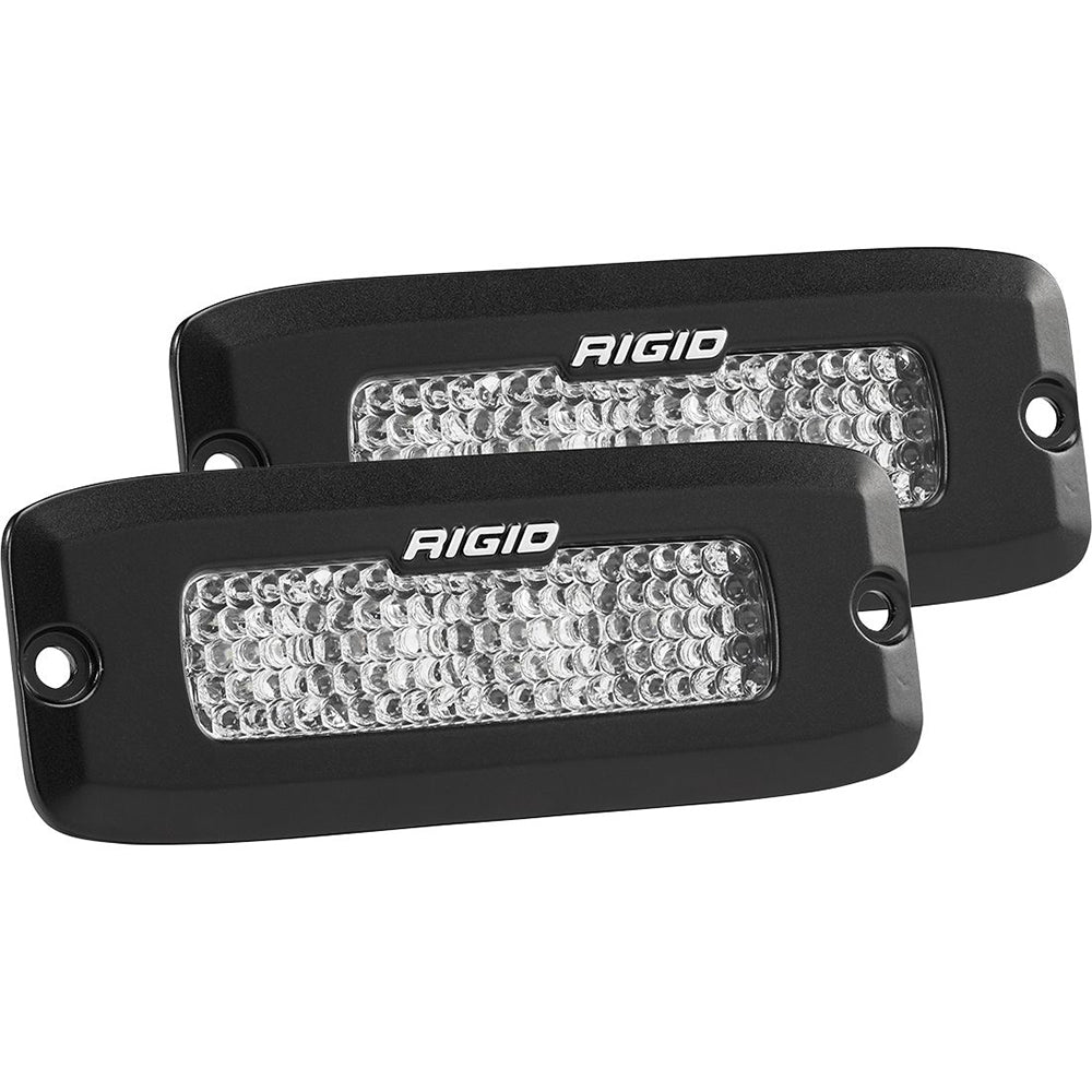 RIGID Industries SRQ Series PRO Spot Diffused LED  Flush Mount  Pair  Black