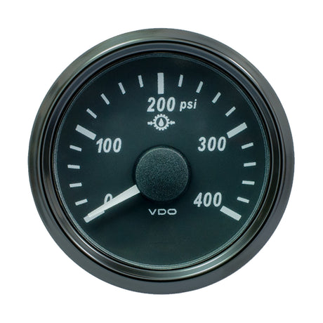 VDO SingleViu 52mm 2116 Oil Pressure Gauge  400 PSI  0180 Ohm