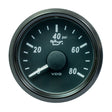 VDO SingleViu 52mm 2116 Oil Pressure Gauge  80 PSI  0180 Ohm