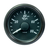 VDO SingleViu 52mm 2116 Oil Pressure Gauge  80 PSI  0180 Ohm