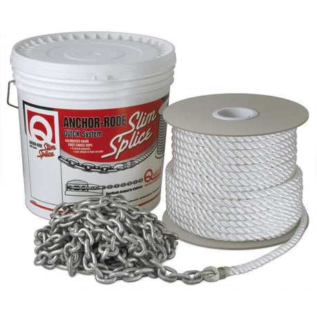 Quick Anchor Rode 25  8mm Chain  200  916 3 Plait Rope