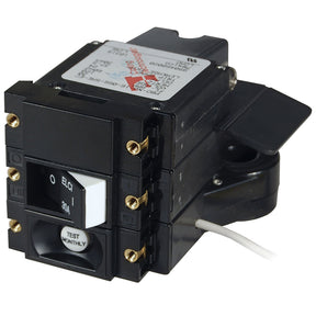 Blue Sea ASeries ELCI Main Circuit Breaker  Double Pole 120V AC 30A  Flat Rocker