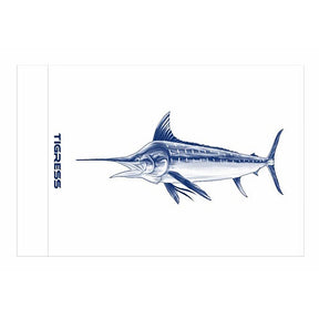Tigress White Marlin Release Flag  12 x 18