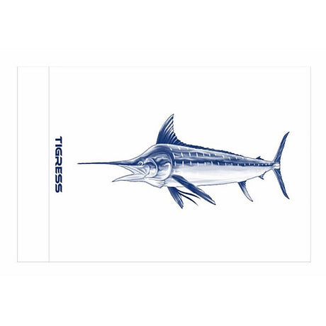 Tigress White Marlin Release Flag  12 x 18
