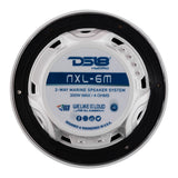 DS18 New Edition HYDRO 65 2Way Marine Speakers wRGB LED Lighting 300W  White