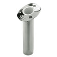 CE Smith Flush Mount Rod Holder  15 Degree  9 Depth  Stainless Steel  Cast Gimbal  White Vinyl Liner