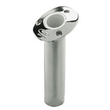 CE Smith Flush Mount Rod Holder  15 Degree  9 Depth  Stainless Steel  Cast Gimbal  White Vinyl Liner