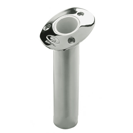 CE Smith Flush Mount Rod Holder  15 Degree  9 Depth  Stainless Steel  Cast Gimbal  White Vinyl Liner