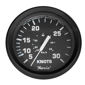 Faria Euro Black 4 Speedometer  30 Knot Pitot