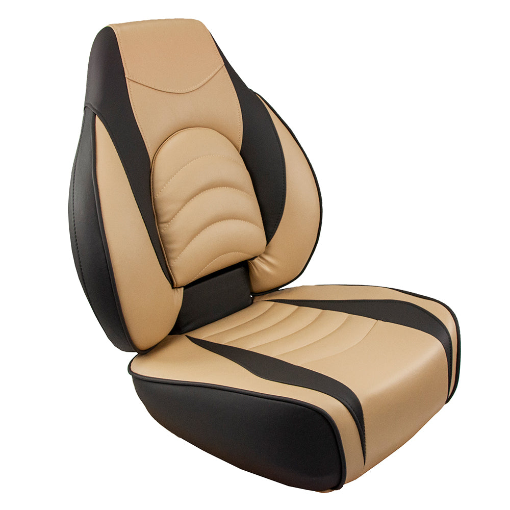 Springfield Fish Pro High Back Folding Seat  CharcoalTan