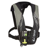 Onyx AM24 Series All Clear AutomaticManual Inflatable Life Jacket  Grey  Adult