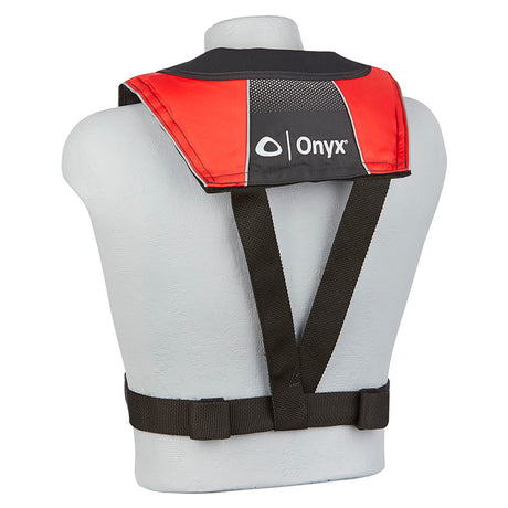 Onyx AM24 Series All Clear AutomaticManual Inflatable Life Jacket  BlackRed  Adult