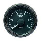 VDO SingleViu 52mm 2116 Oil Pressure Gauge  5 Bar  0180 Ohm